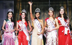 5 người đẹp giành giải cao nhất trong cuộc thi Hoa hậu Du lịch quốc tế 2008 
